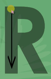 Tracing the letter "R"